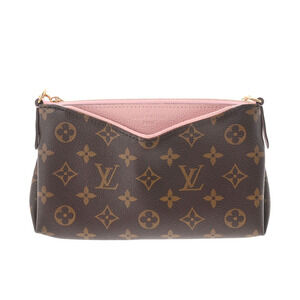Louis Vuitton Monogram Pallas Rose Pink Poudre Canvas Shoulder Bag
